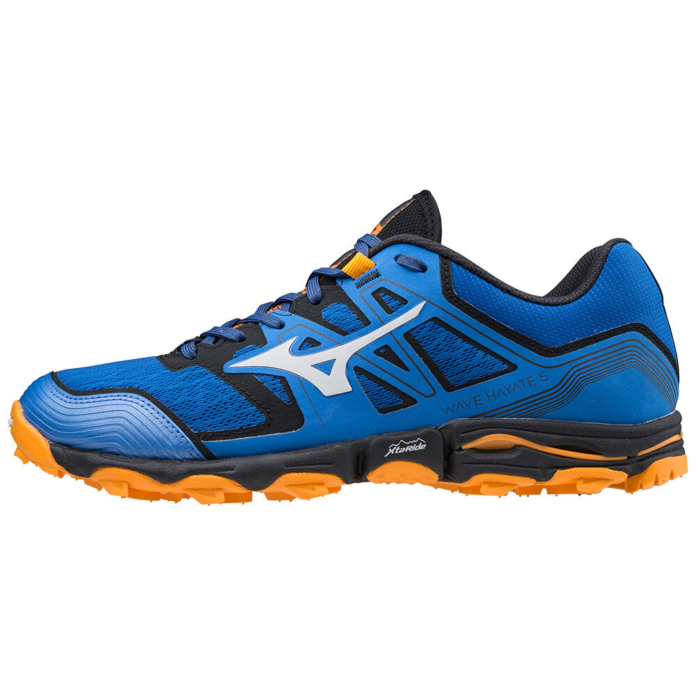 Mizuno Men's Wave Hayate 6 Trail Running Shoes Blue/Orange (J1GJ207238-EBL)